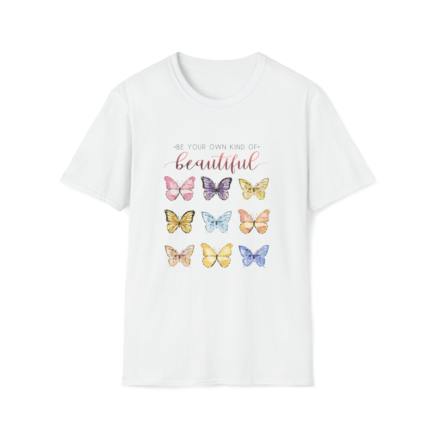 Softstyle T-Shirt, Be Your Own Kind of Beautiful, Butterflies