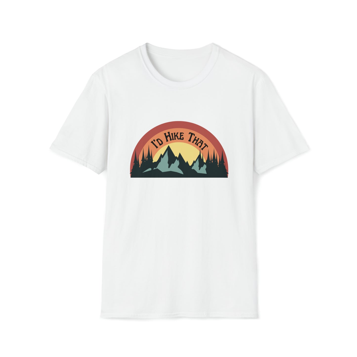 Unisex Softstyle T-Shirt, I'd Hike That Shirt, Adventure Shirt, Hiking Tee, Mountain Hiking Shirt, Camping Shirts, Hike More Worry Less Shirt