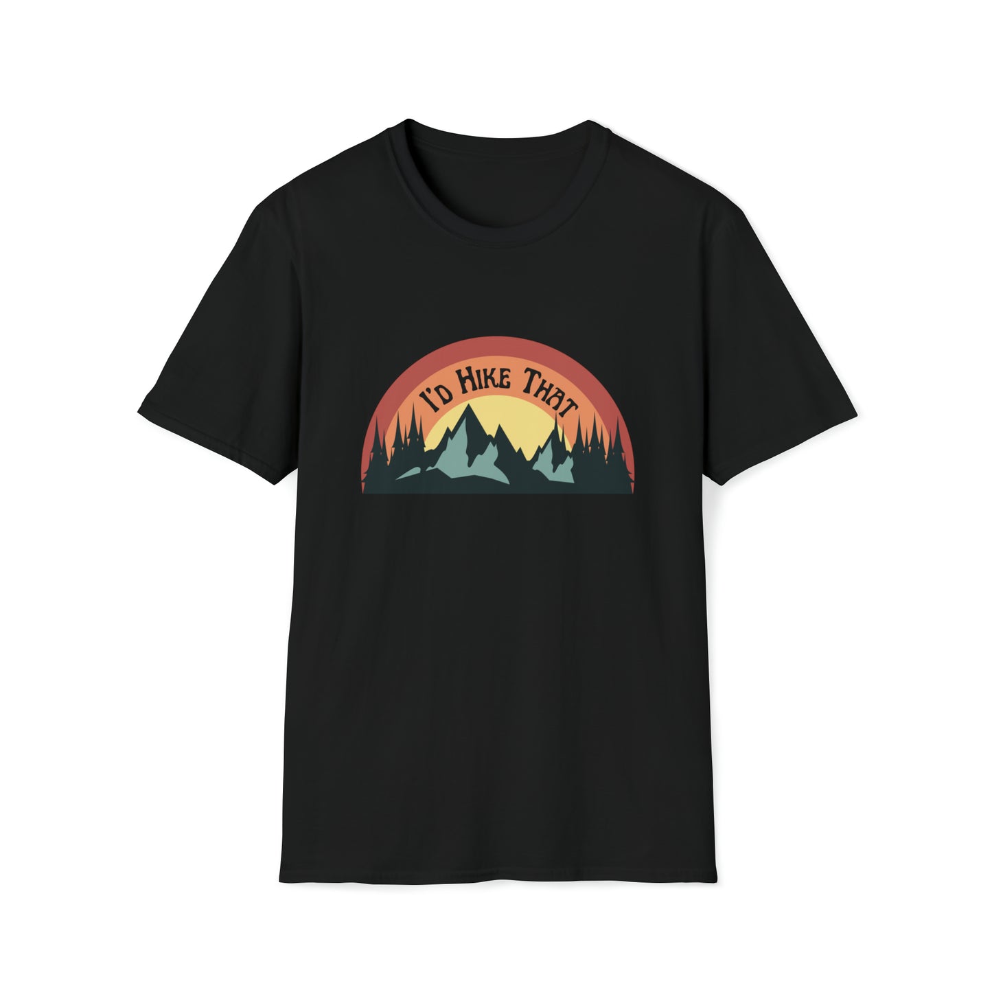 Unisex Softstyle T-Shirt, I'd Hike That Shirt, Adventure Shirt, Hiking Tee, Mountain Hiking Shirt, Camping Shirts, Hike More Worry Less Shirt