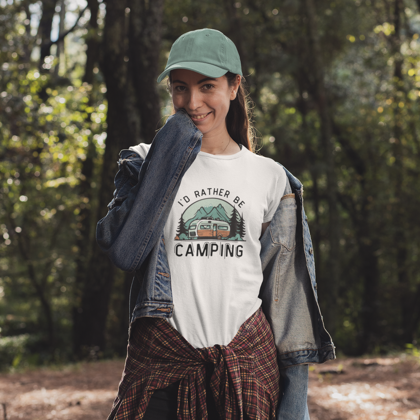 Unisex Softstyle T-Shirt, I'd Rather Be Camping