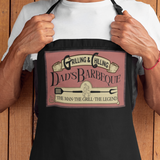 Dad's Barbeque Apron, Father's Day Gift, Grilling Apron, Smoke Apron, Cooking Apron, Dad Birthday Gift, Apron for Men, BBQ Apron