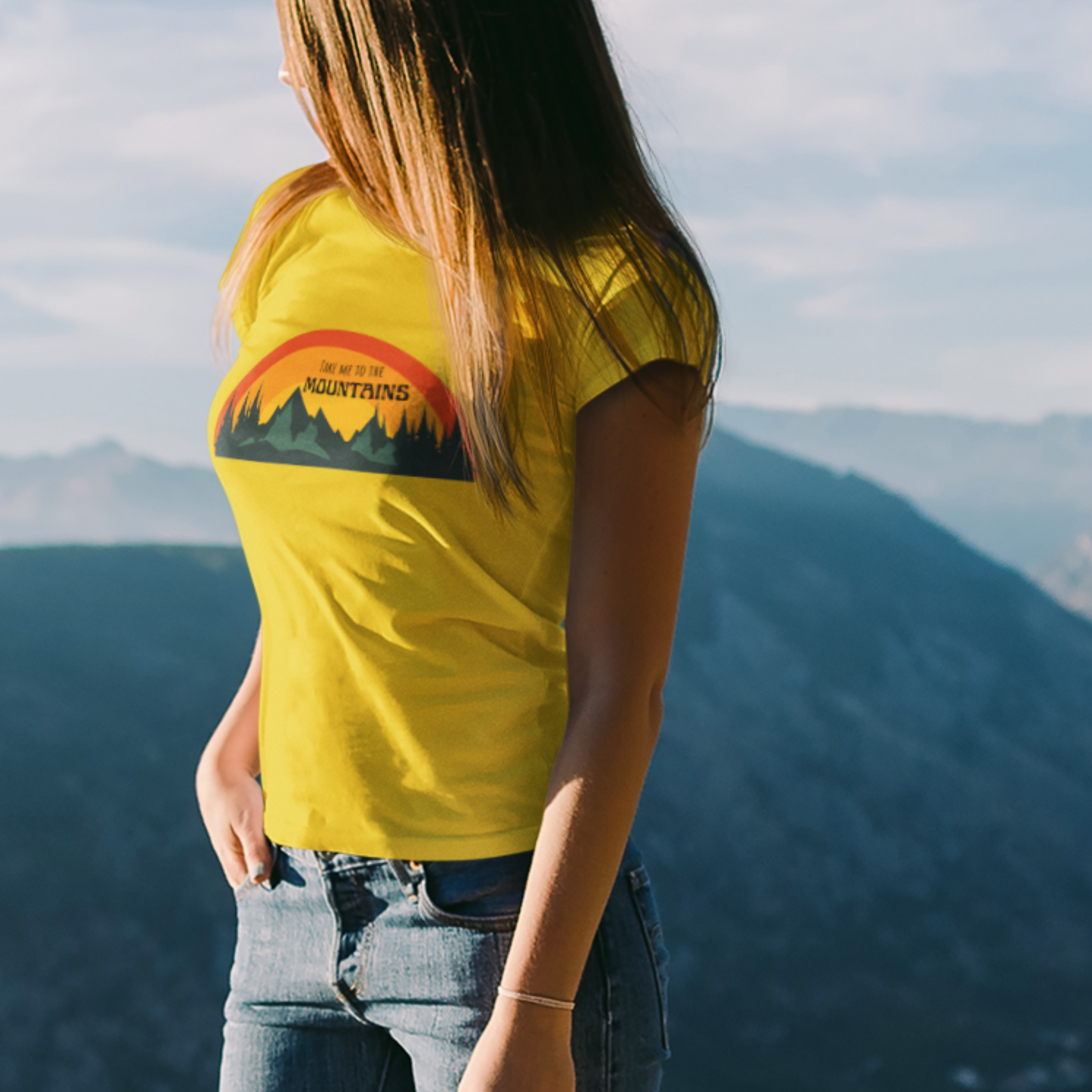 Unisex Softstyle T-Shirt, Take Me To The Mountains