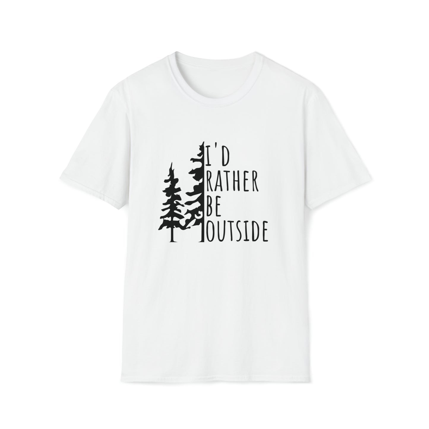 Unisex Softstyle T-Shirt, I'd Rather Be Outside
