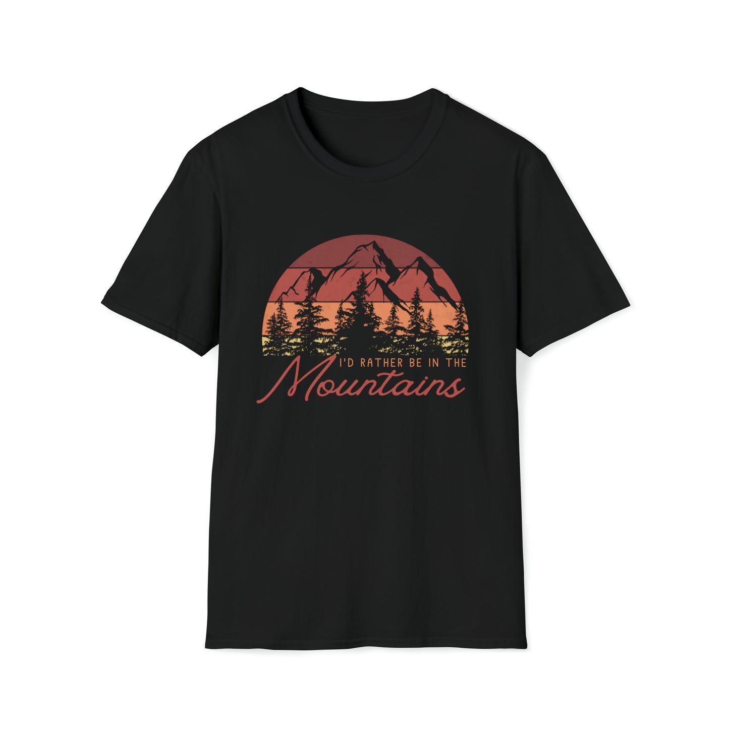 Softstyle T-Shirt, I'd Rather Be In The Mountains