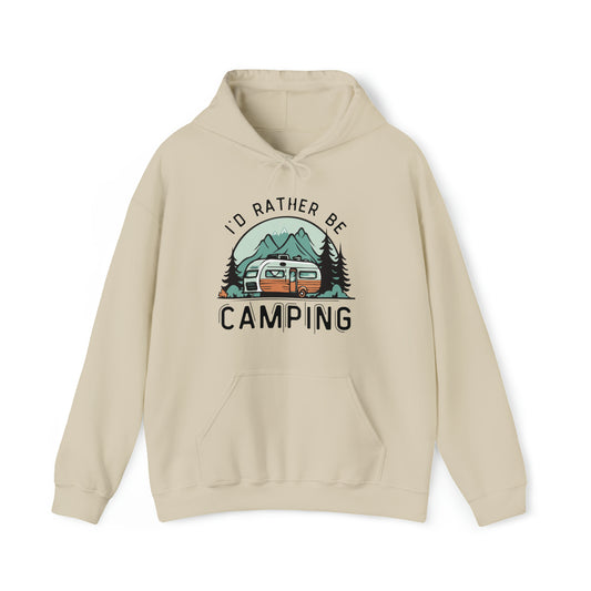 Unisex Heavy Blend™ Hooded Sweatshirt, I'd Rather Be Camping Hoodie