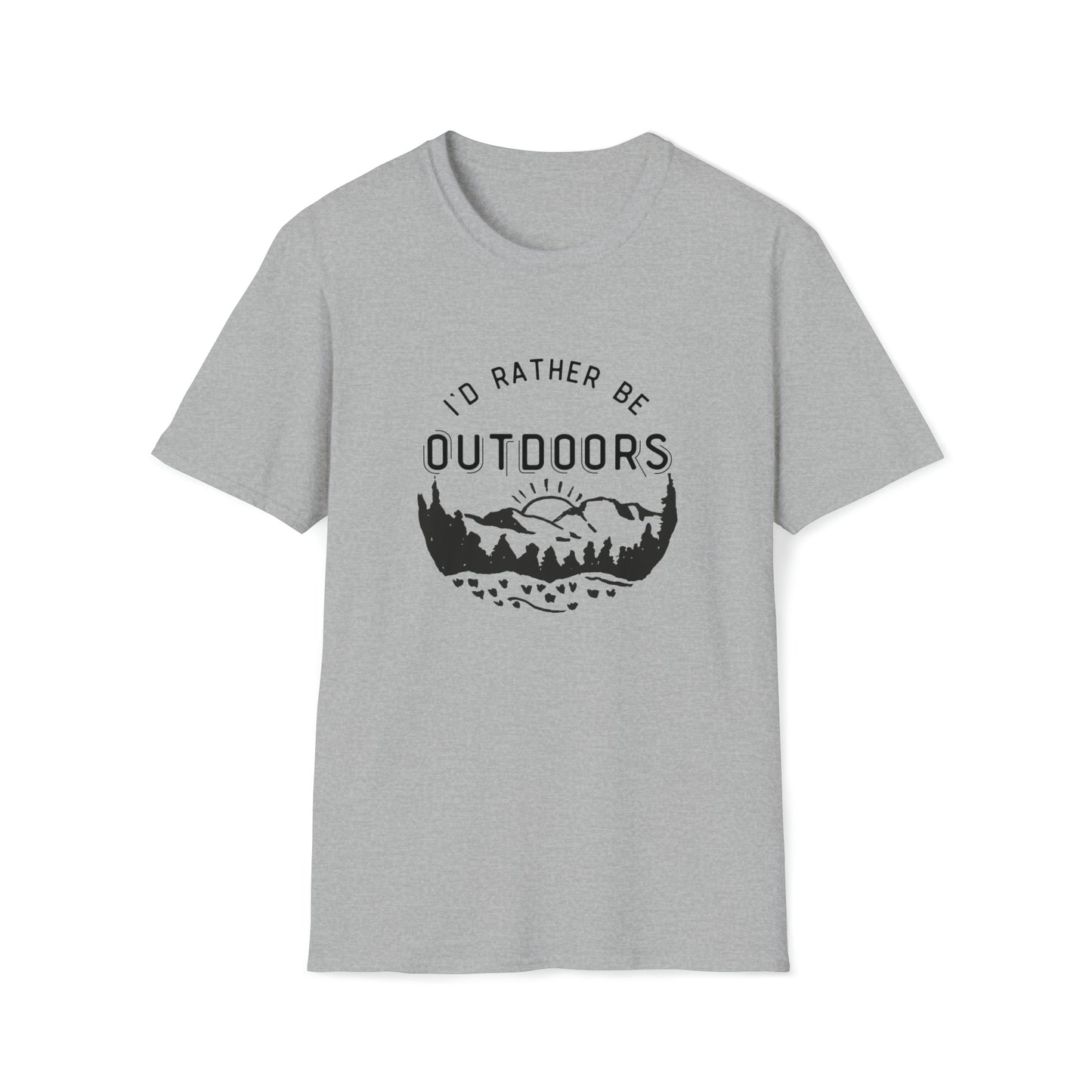 Unisex Softstyle T-Shirt, I'd Rather Be Outdoors