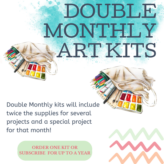 Double Monthly Art Kit Includes Subscribe and Save!