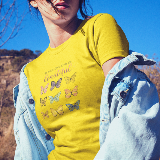 Softstyle T-Shirt, Be Your Own Kind of Beautiful, Butterflies