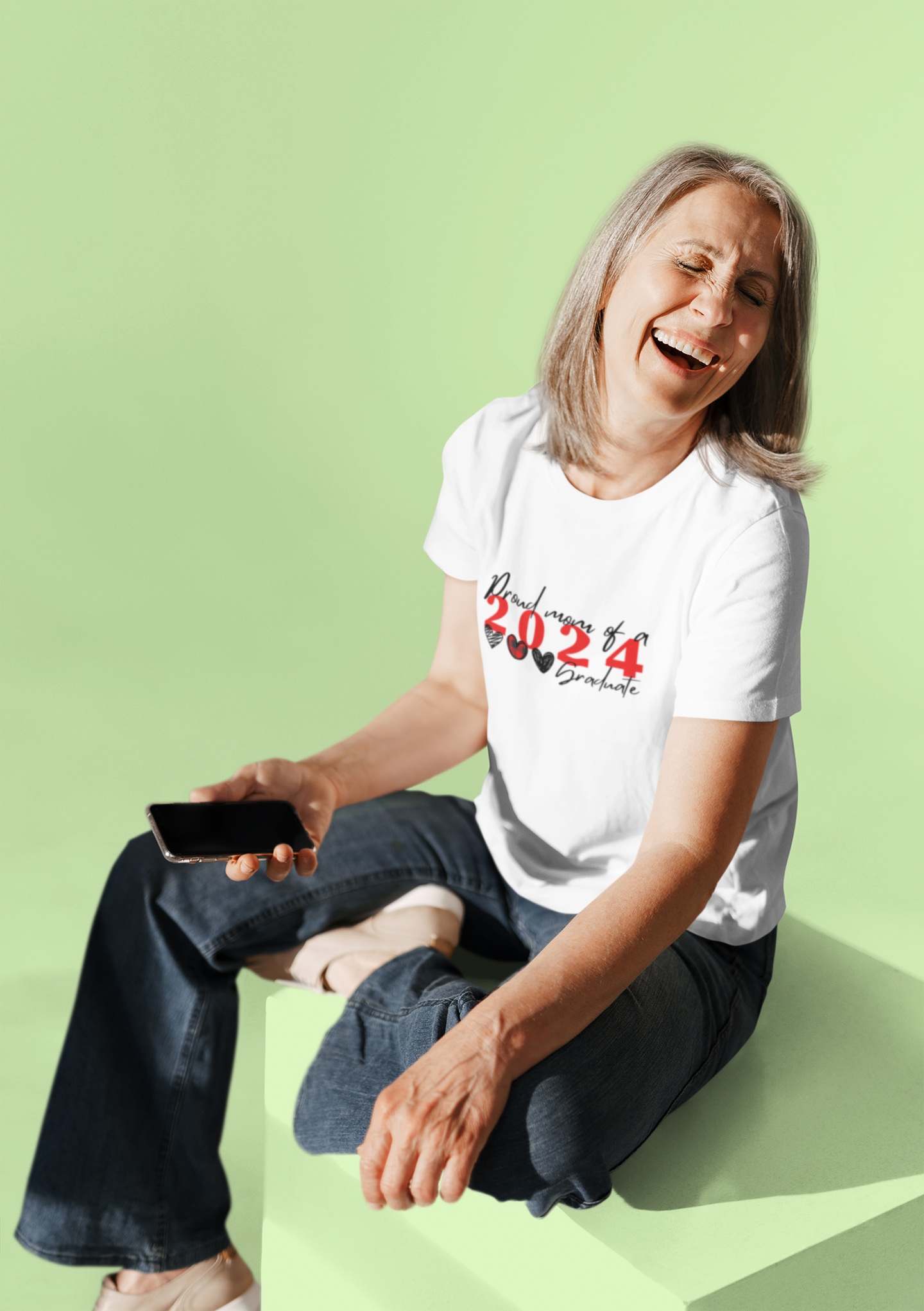 Unisex Softstyle T-Shirt, Proud Mom of a Graduate, Proud Grandma