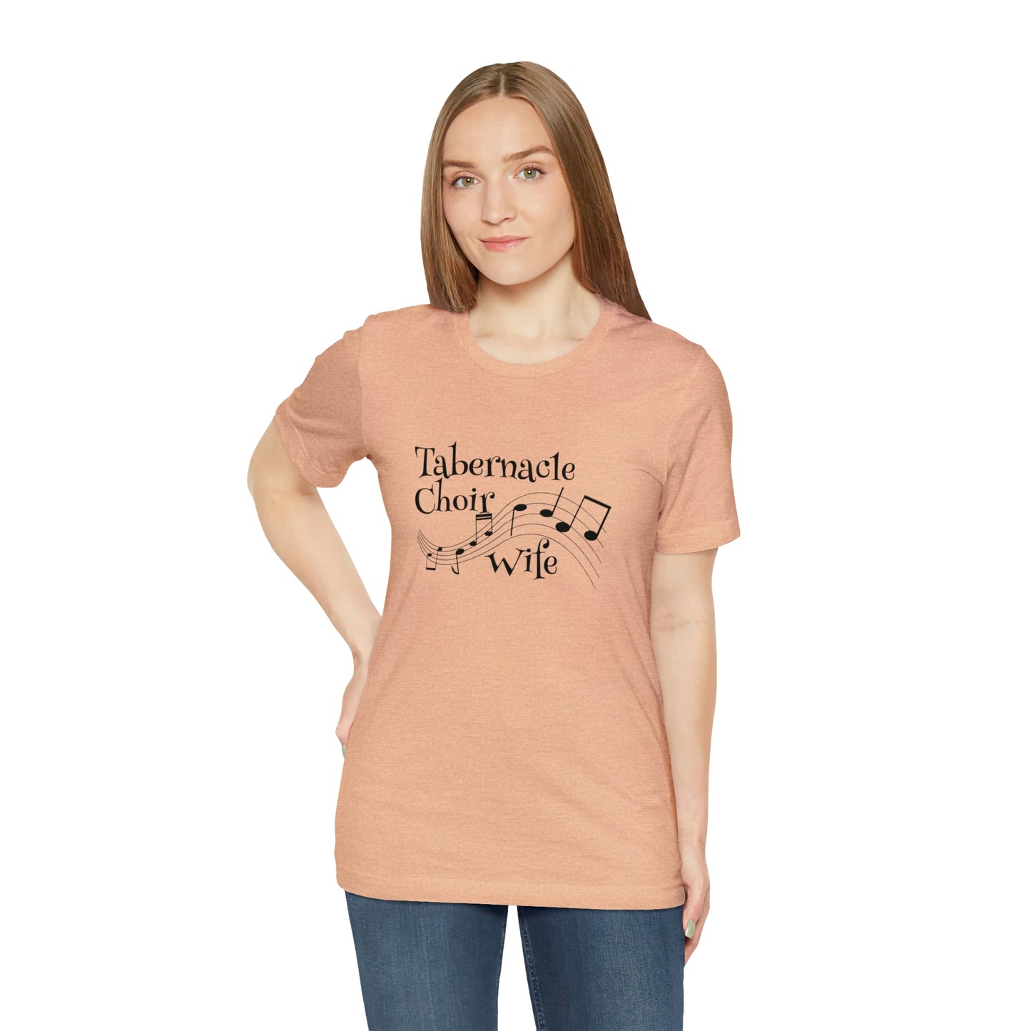 Unisex Jersey Short Sleeve Tee, Customizable Tabernacle Choir Mom and Wife, School Choir Shirt