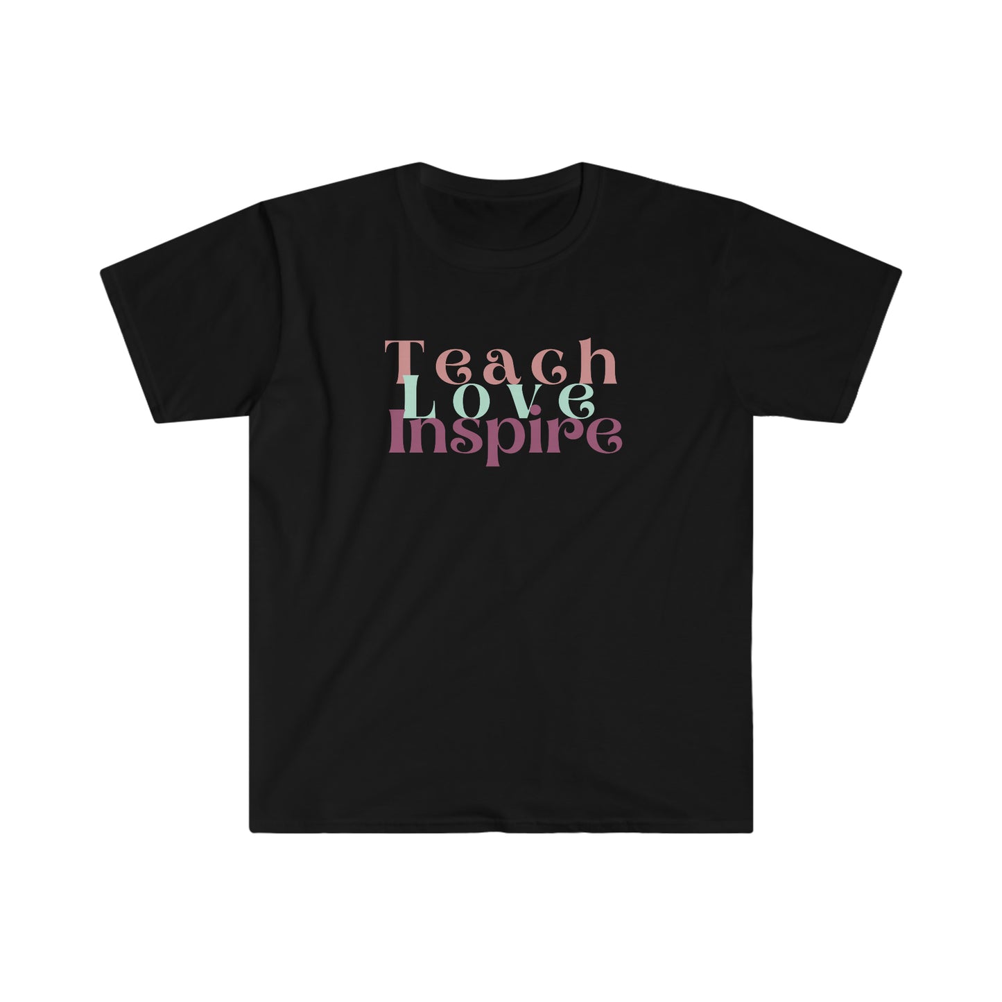 Unisex Softstyle T-Shirt, Love Teach Inspire