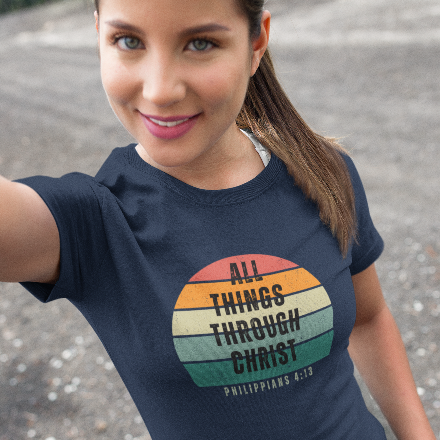 Women's Softstyle Tee, All Things Through Christ T-Shirt, I Can Do All Things Through Christ, Philippians 4:13, Religious Gift, Christian Apparel, Christian Tshirt, LDS Girls Camp Shirt
