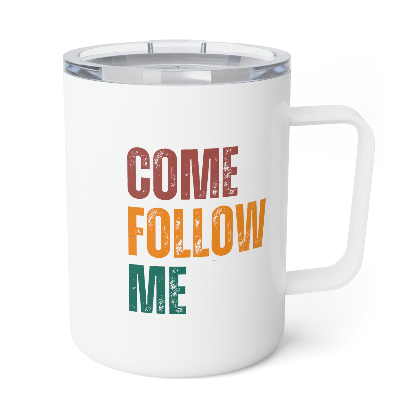 Insulated Mug, 10oz with lid, Come Follow Me, Luke 18:22, General Conference, Mother's Day Gift, Father's Day Gift