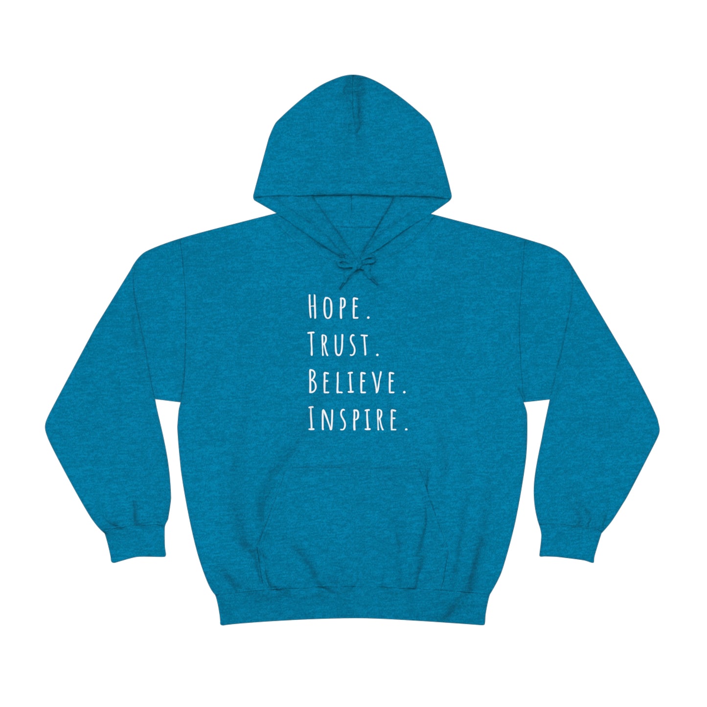 Unisex Heavy Blend™ Hooded Sweatshirt, Hope Trust Believe Inspire Hoodie