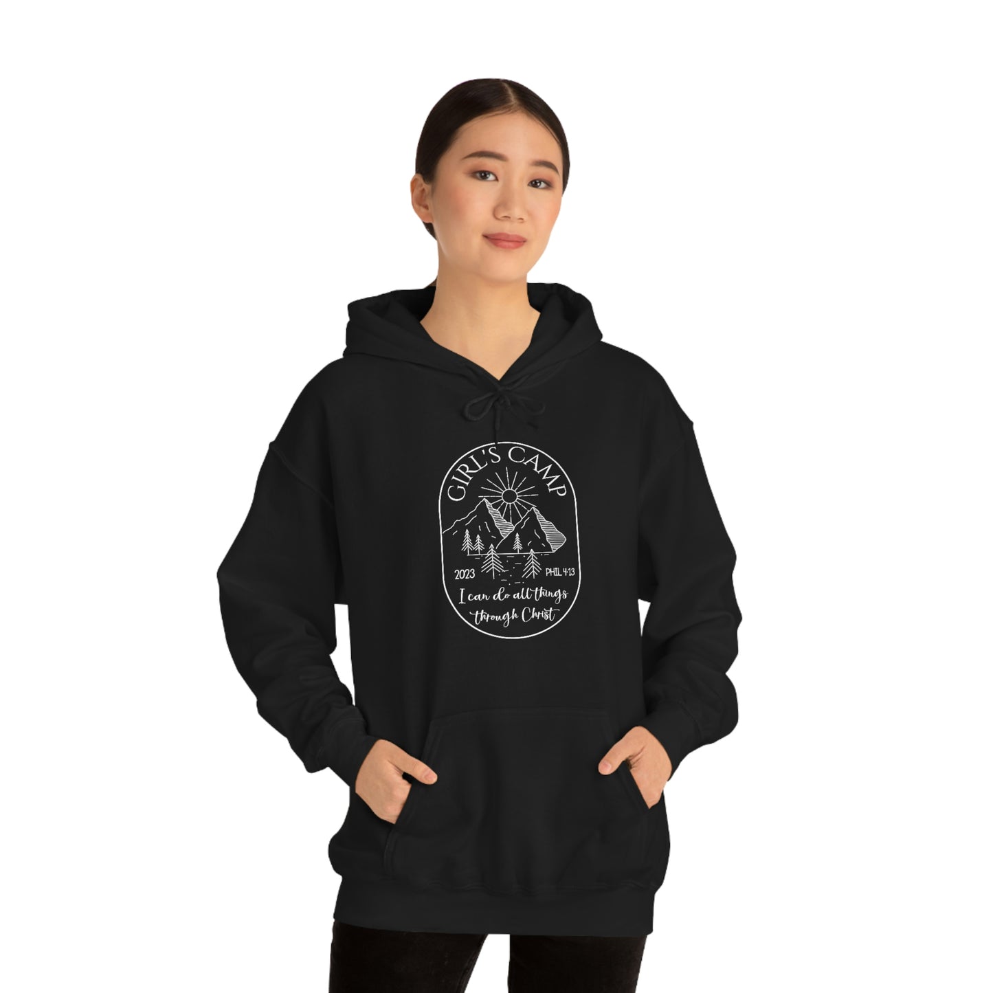 Unisex Heavy Blend Hooded Sweatshirt, Girl's Camp Hoodie