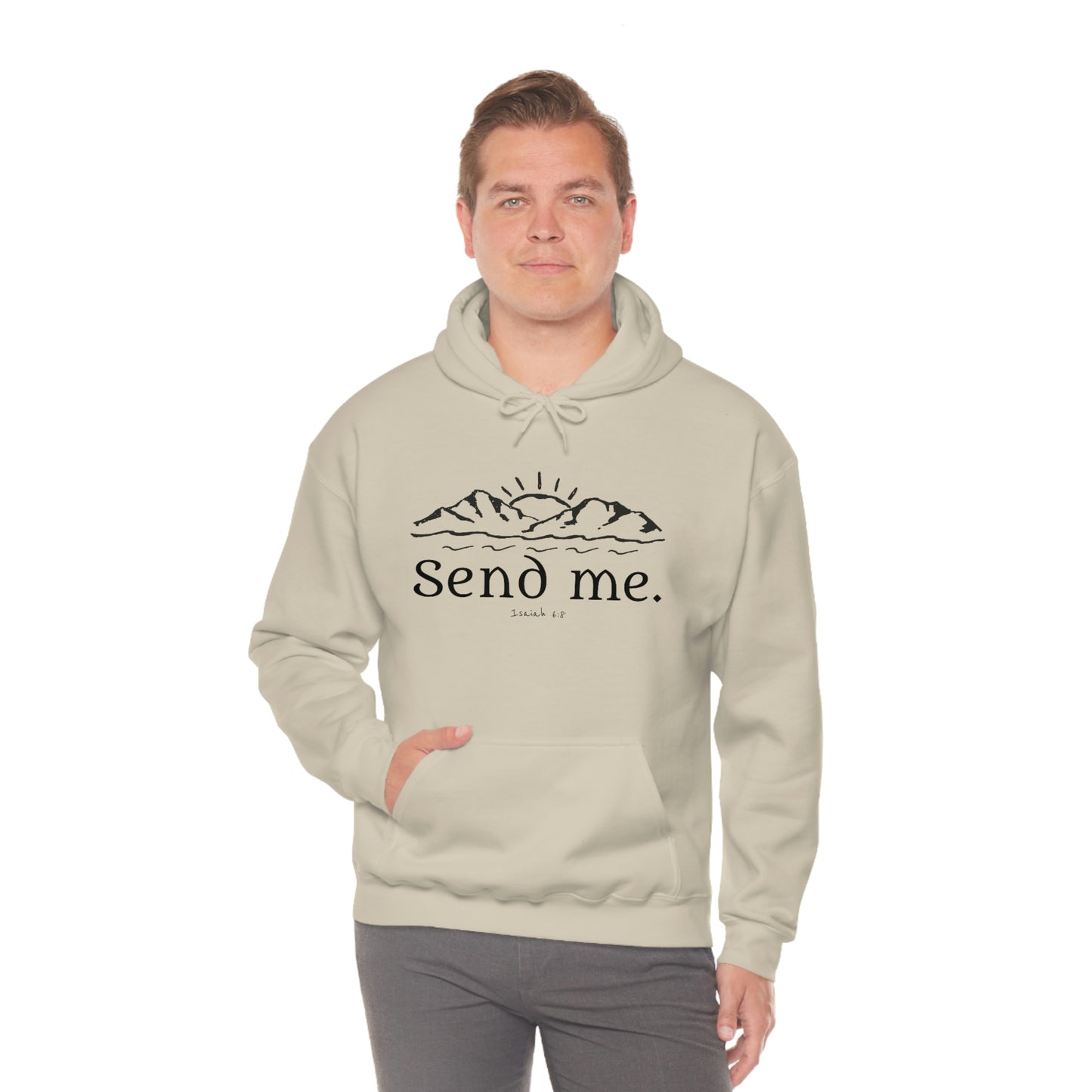 Unisex Heavy Blend™ Hooded Sweatshirt, Send Me Missionary Hoodie