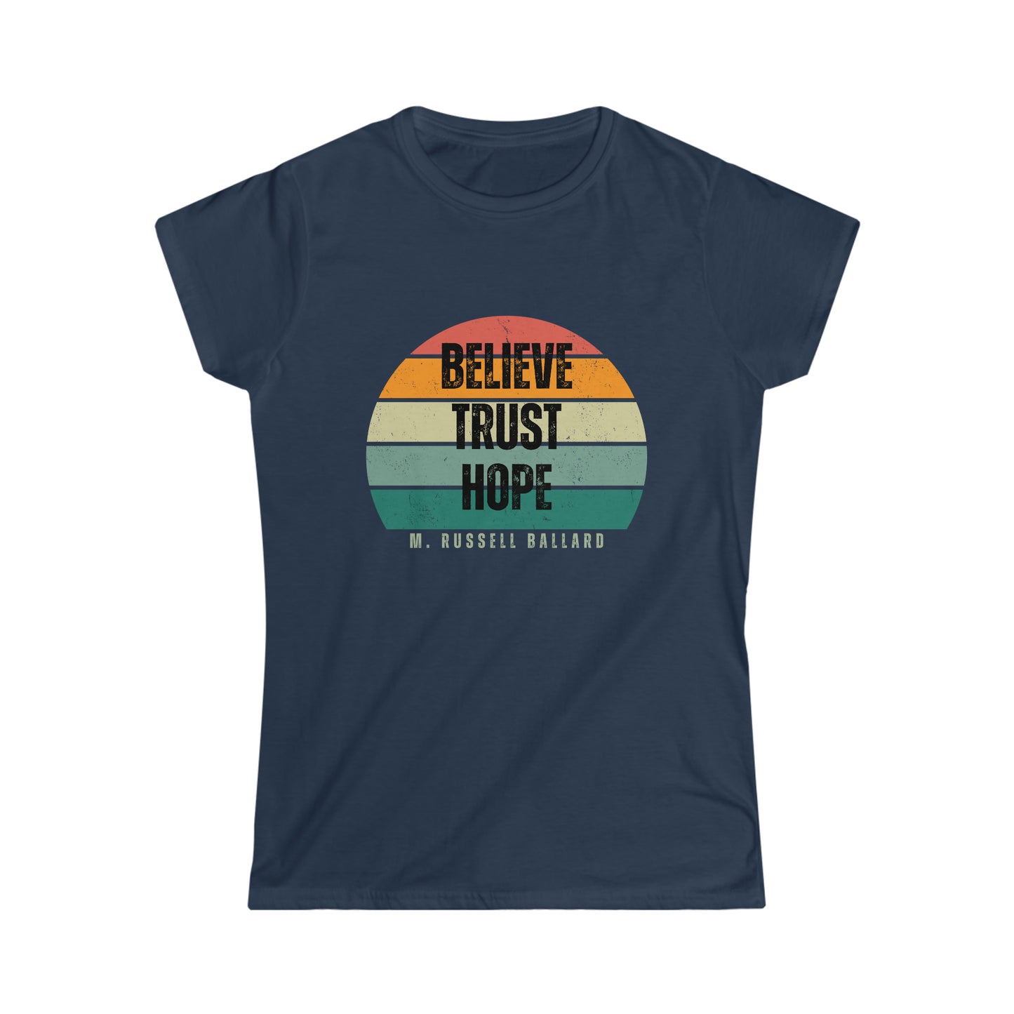 Women's Softstyle Tee, Believe, Trust, Hope T-Shirt, Gift for Her, Christian Shirt, Religious Shirt, Bible Verse Shirt