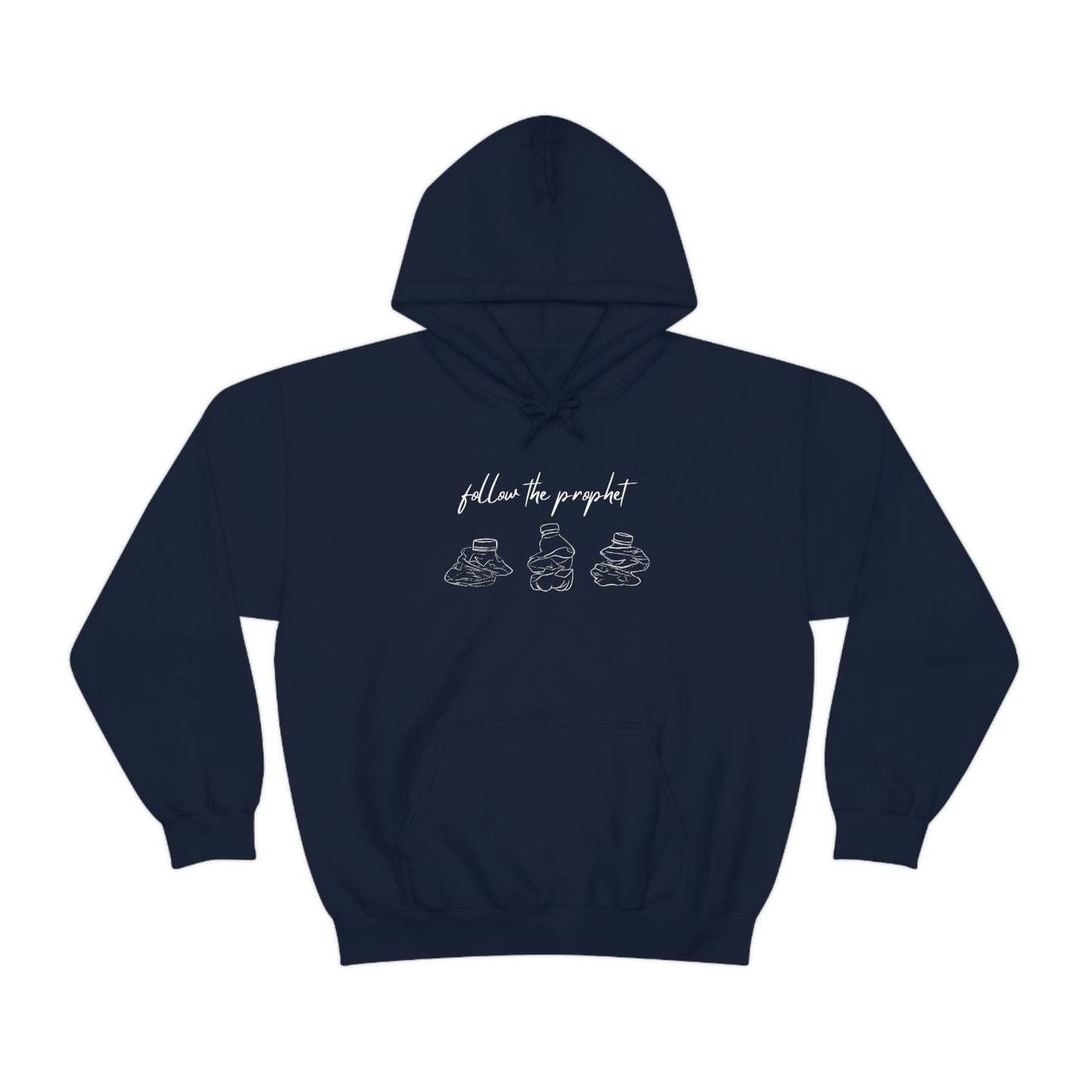 Unisex Heavy Blend™ Hooded Sweatshirt, Follow the Prophet, Recycle Crushed Water Bottle, General Conference 2023
