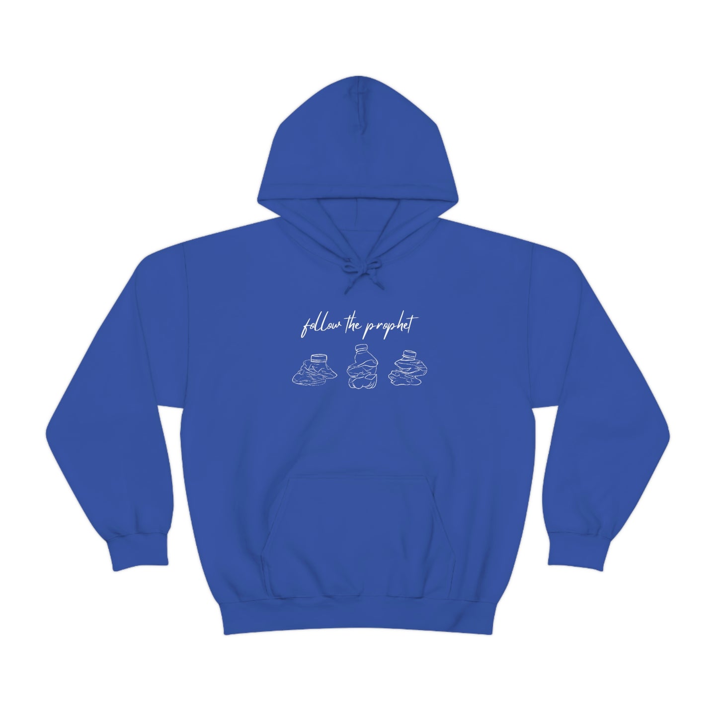 Unisex Heavy Blend™ Hooded Sweatshirt, Follow the Prophet, Recycle Crushed Water Bottle, General Conference 2023