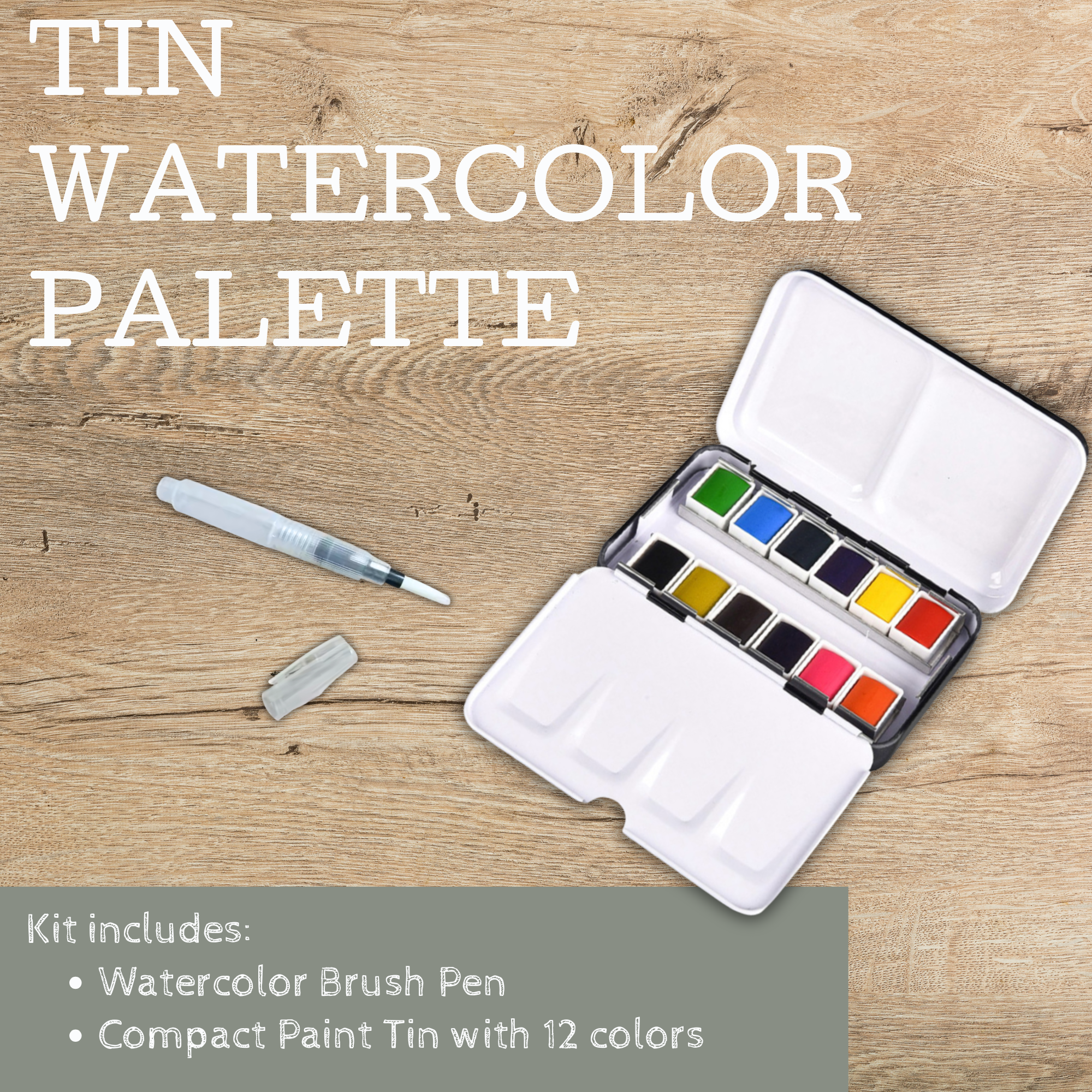Tin Watercolor Palette